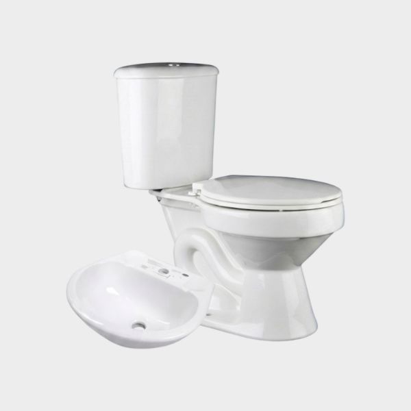 Imagen de JUEGO WC ROTONDO+LAV SHELBY BLANCO