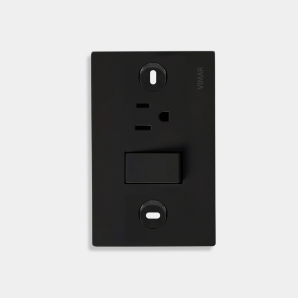 Imagen de INTERRUPTOR/TOMA ANTRACITA VIMAR
